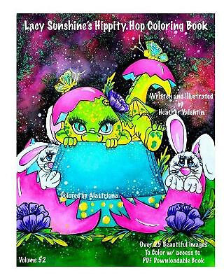 Lacy Sunshines Hippity Hop Coloring Book: Whimsical Bunnies  Sprites  Big Eye...