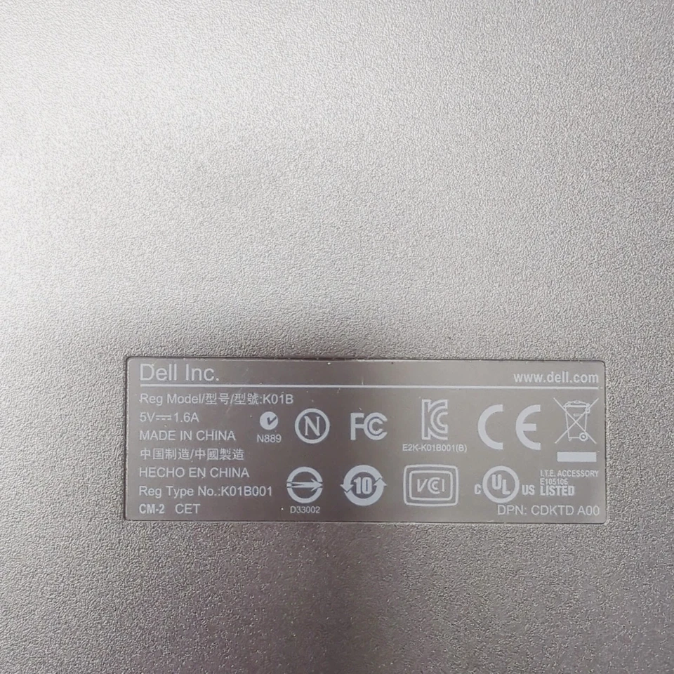 12x Dell K01B eSATA Laptop External USB DVD-RW Drive missing esata usb cable - Image 2 of 4