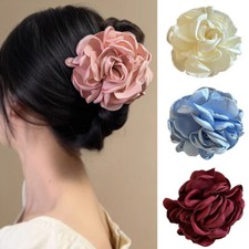 Fermaglio Per Capelli Rosa Satinato Oversize Accessorio Per Capelli Con ☆