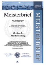 Premium Meisterbrief, Urkunde, Zeugnis, personalisiert  ✅ und fälschungssicher ✅