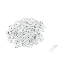 100pcs White Zipper Pulls for Nylon Coil Zipper Tape