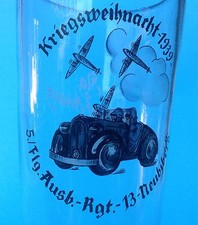 2.WK &frac12;L M&auml;rzenbier Glas Flg.Ausb.Rgt. 13 Neubiberg Kriegsweihnacht Flg. Zoepf~39