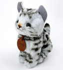 Sanei American Shorthair Cat Sitting Plush Toy Grey Graceful (Made in Japan)
