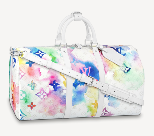 Louis Vuitton Keepall Bandouliere 50 Watercolor Multicolor Weekend Travel  Bag | eBay