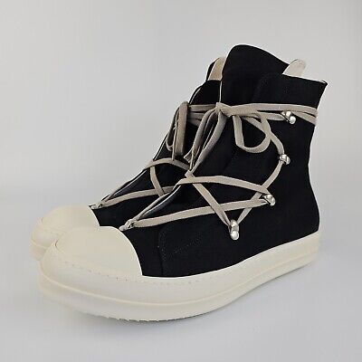 RICK OWENS DRKSHDW Hexa Black Canvas Sneakers New Size 41 US RICK OWENS DRKSHDW Hexa Black Canvas Sneakers New Size 41 US