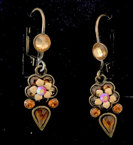 Berühmte Designer inspirierte OHRRINGE Blumen Kristall, Emaille 1 1/2 S1011 - Bild 11 von 11