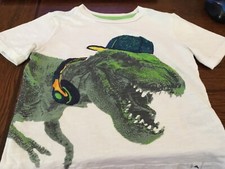 Tommy Bahama Kids T-shirt Size 4 XS Dinosaur with Hat  Headphones