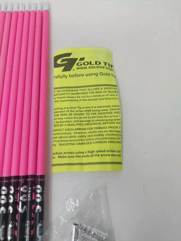 Карбоновые стержни с золотым наконечником Ted Nugent 500 12 шт со вставками и наконечниками: TNPK500S - Изображение 3 из 4