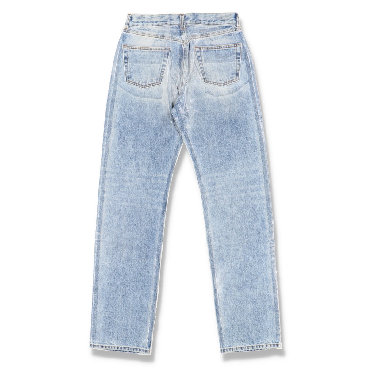 Balenciaga Blue Laminated Straight-Leg Jeans | Size W27 Balenciaga Blue Laminated Straight-Leg Jeans | Size W27