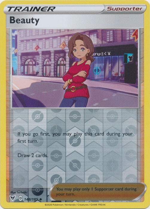 Reverse Holo Beauty 148/185 Vivid Voltage Uncommon Pokemon TCG