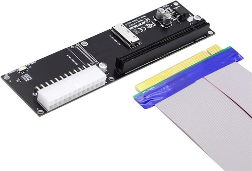 8x Oculink SFF-8612 8611 to PCIE PCI-Express 16x Adapter w ATX 24pin Power Port - Picture 2 of 9