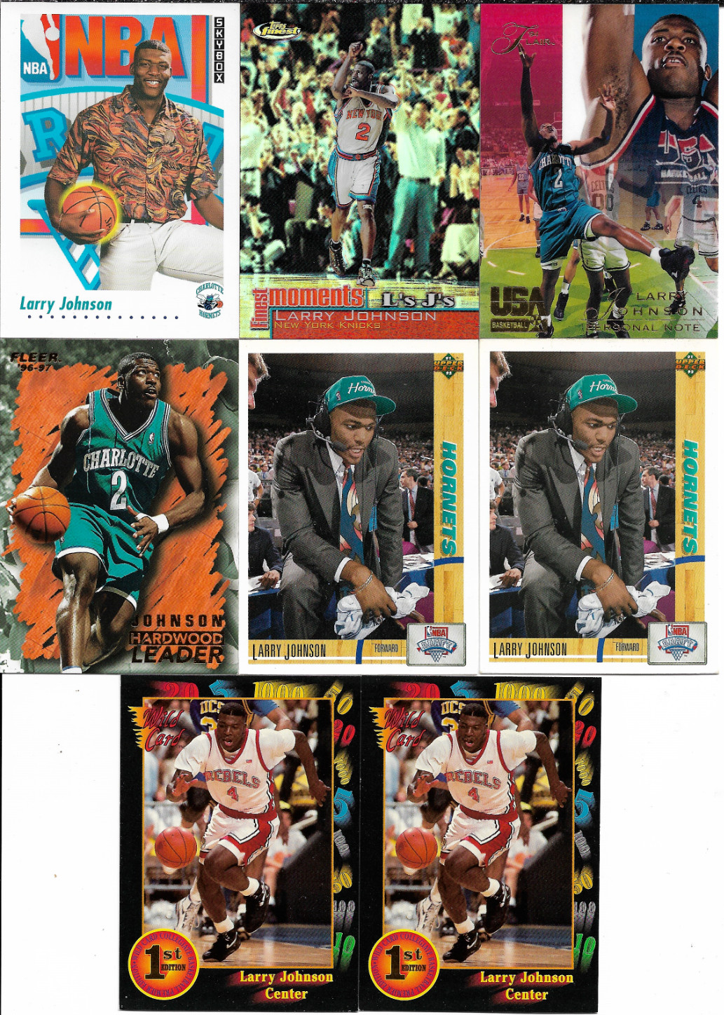 Larry Johnson 8 Card Lot with Rookies NM
