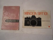 VTG ZEISS IKON CONTAFLEX I OWNER'S MANUAL  MINOLTA SR-T 101 OWNER'S MANUAL RSS