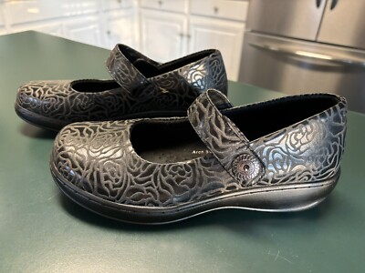 Spring Step Professional Mary Jane Shoes Size 8 Black Slip Resistant Antifungal