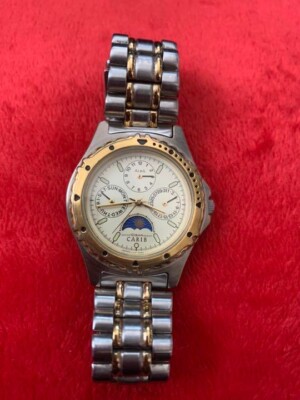 時計 SEIKO ALBA CARIB V33F-6B20 QUARTZ Seiko Alba V33F-6B20 Carib Sun & Moon Triple Calendar Japan