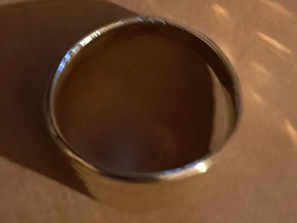 Винтажный SETA золото над серебро 925 шириной кованый заявление кольцо размер 9 - Изображение 4 из 4