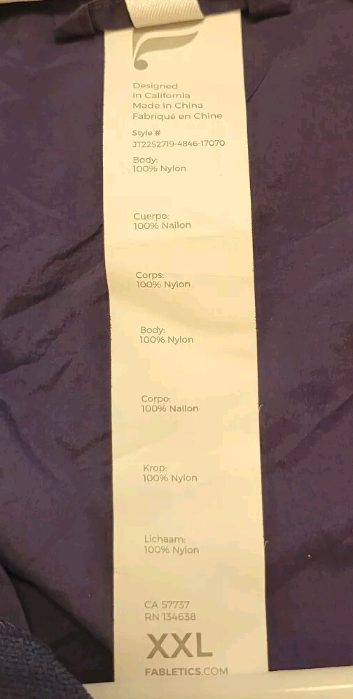 Fabletics Athletic Jacket Windbreaker Blue Full Z… - image 7