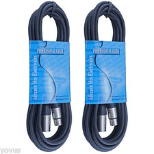 2PACK lot 3pin XLR MICROPHONE extension mic cable 10ft foot feet PRO AUDIO CORD