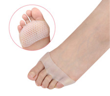 Forefoot Protective Silicone Bunion Foot Pads Pair Decrease Pressure Pain White