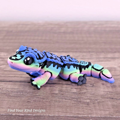 Mini Crested Gecko 3D Articulated Flexi Fidget Toy- Desk Pet