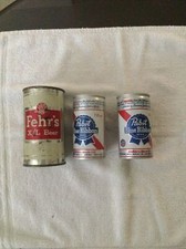 3 Vintage Beer Cans, 1 Fehr’s X/L Tin And 2 Pabst Blue Ribbon 7 Oz. Aluminum