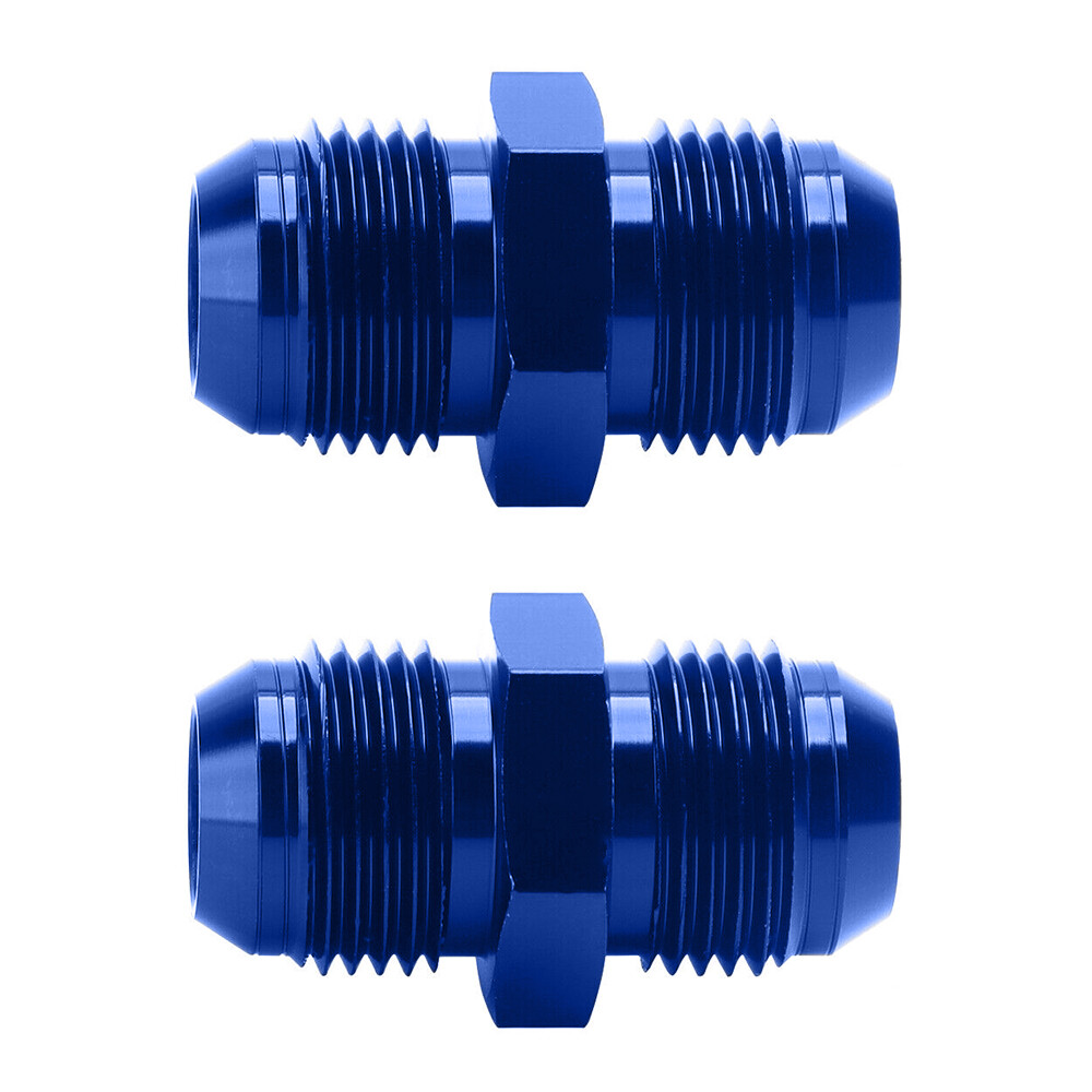 AN Fittings 2-Pack 10AN Male Flare Coupler Unions - Straight Fuel Hose Adapter Fittings In Black Aluminum High Flow Fuel Line Connector - Foto 2