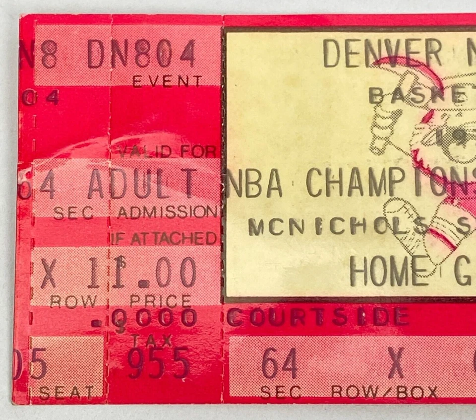 1978 Nuggets NBA Playoff Ticket Stub Game 5 vs Seattle SuperSonics Thompson 35 - Image 2 of 4