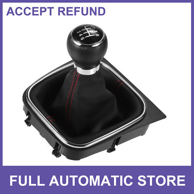 6 Speed Manual Gear Shift Knob w/ Gaiter Boot ONE Custom for Volkswagen Golf MK5