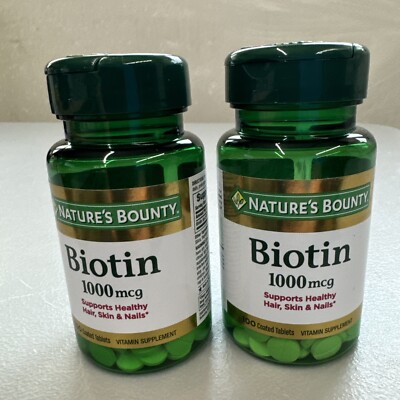 Nature's Bounty Biotin 100ct Each Bottle. Exp 10/26 2 pk, G