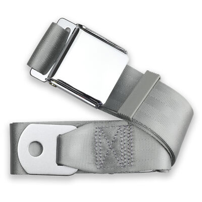 RetroBelt Gray Aviation Lap Belt 75'' 2-Point Safety Seatbelt Classic