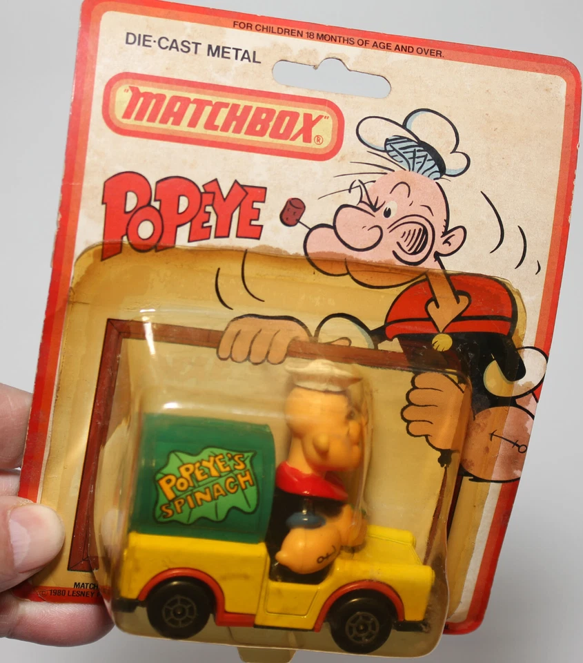 MATCHBOX 1980 Popeye's Spinach Wagon Truck CS 13 Die-Cast NOS Original Card VNTG - Image 3 of 4