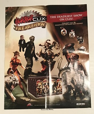 Horrorclix Freakshow Promotional Poster NEW Wizkids