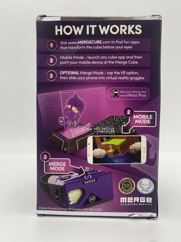 Meet The Merge Cube AR / VR Virtual Apps & Games IPhone Android Holographic Fun. - Image 2 of 4