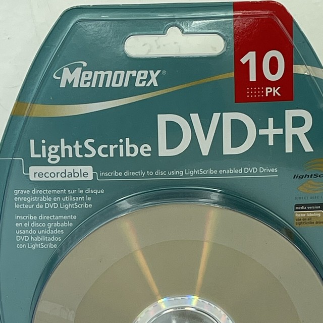 Memorex Lightscribe DVD R Recordable Discs Blank Media 10-pack 16x 4 ...