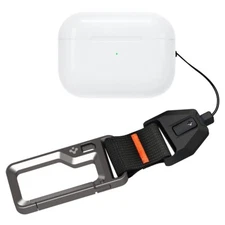 For AirPods Pro 2 | Spigen Lanyard with Carabiner Durable Strap with Clip