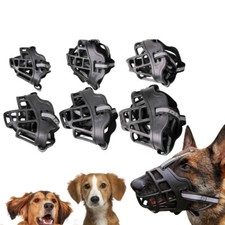 Large Pet Dog Basket Muzzle Mouth Cover Adjustable NoBarking Anti Biting Tool