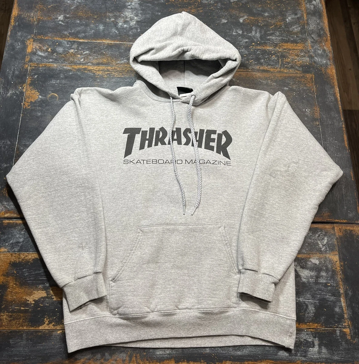 Vintage Y2K Essential Thrasher Hoodie size Small S Grey