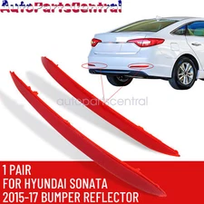 2 Pcs Left & Right Rear Light Lamp Bumper Reflector For Hyundai Sonata 2015-2017