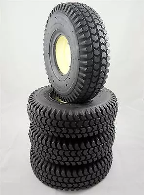 INNOVA/CST 4er-Set schwarze 3,00-4 300 x 4 (260 x 85) Solid Block Innova Elektromobilreifen