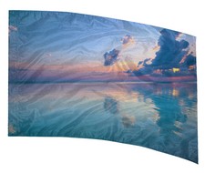 COLOR GUARD FLAGS ETHEREAL SERENITY SILKS - NEW - 36" x 54" Standard Curved