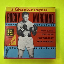 Columbia Pictures 3 Great Fights Rocky Marciano 8mm Film Boxing sp-63 FREE SHIP