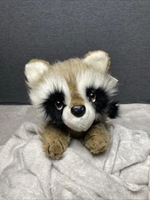 Vintage Nature Babies DAKIN Raccoon Plush Raisin 20”L Realistic Shaggy Toy 1981