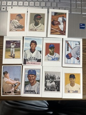 1989 Bowman 11-Card Classic Bowman Insert Set - Mays, Mantle, Williams, Paige +