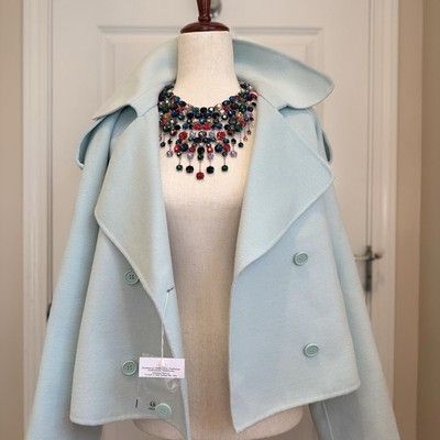 NWOT Marella by Max Mara label- Cut Boxy Short Jacket Coat Size: US4/6 Sprin