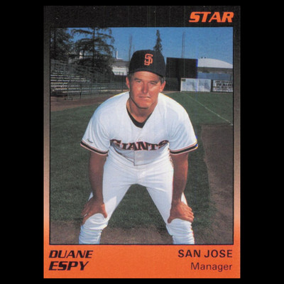 Duane Espy #27 1989 Star Minor Leauge San Jose Giants Baseball Card MLB NM