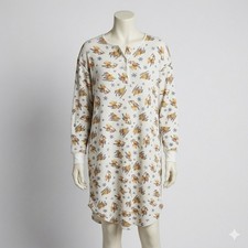 Vintage Disney Store Winnie the Pooh Winter Ski Thermal Nightgown Henley M/L