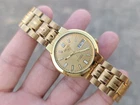 Vintage Lot of 3 Seiko 5 Automatic Golden Japanese Wristwatches Working