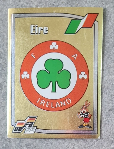 IRLANDA SCUDETTO N.185 album CALCIATORI EURO 88 PANINI NEW CON VELINA ORIGINAL