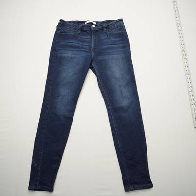 KanCan Womens Skinny Mid Rise Jeans Size 30 Dark Wash Stretch Denim 28'' Inseam