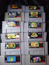 SNES Game Lot 12 Games Super Marioworld Tetris 2 Ms Pac Man 